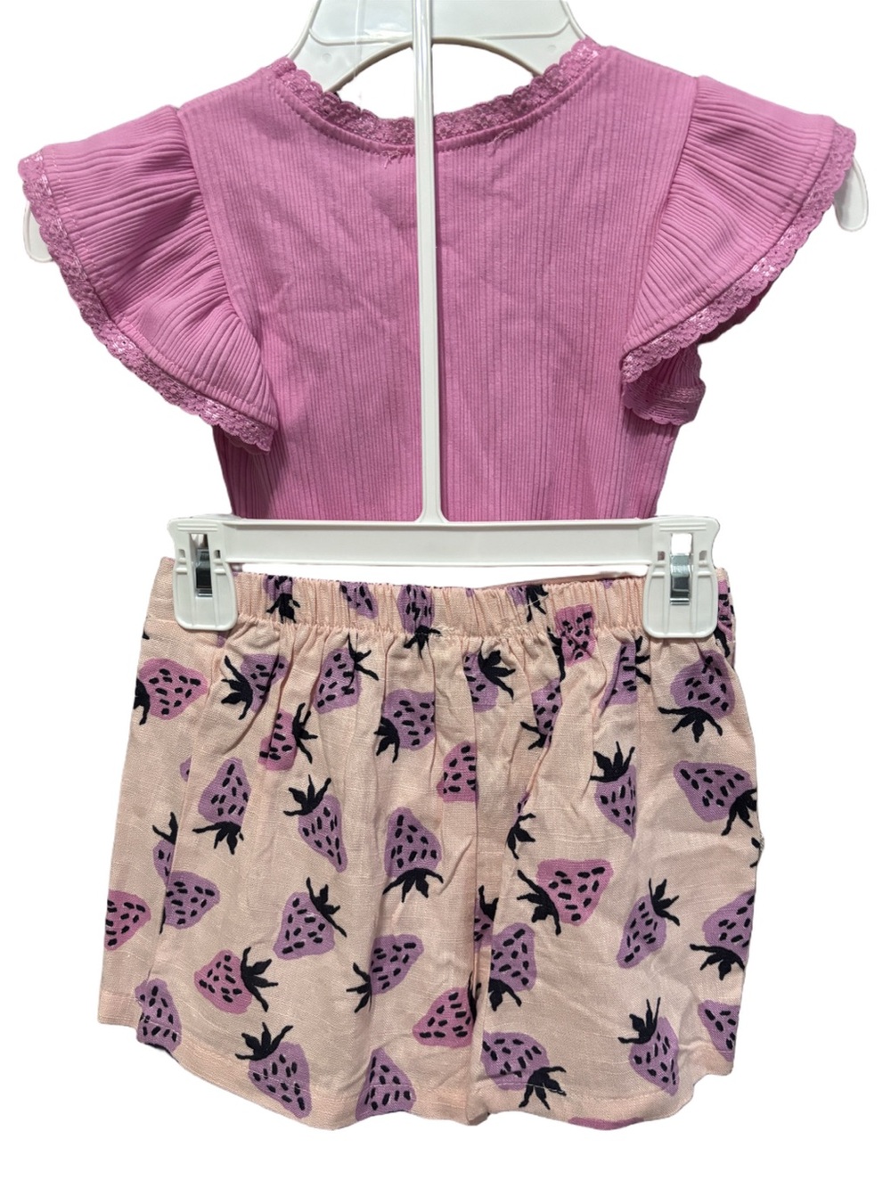 Jessica Simpson Toddler Pink Flutter Sleeve Top - Pink - Picture 2 of 4